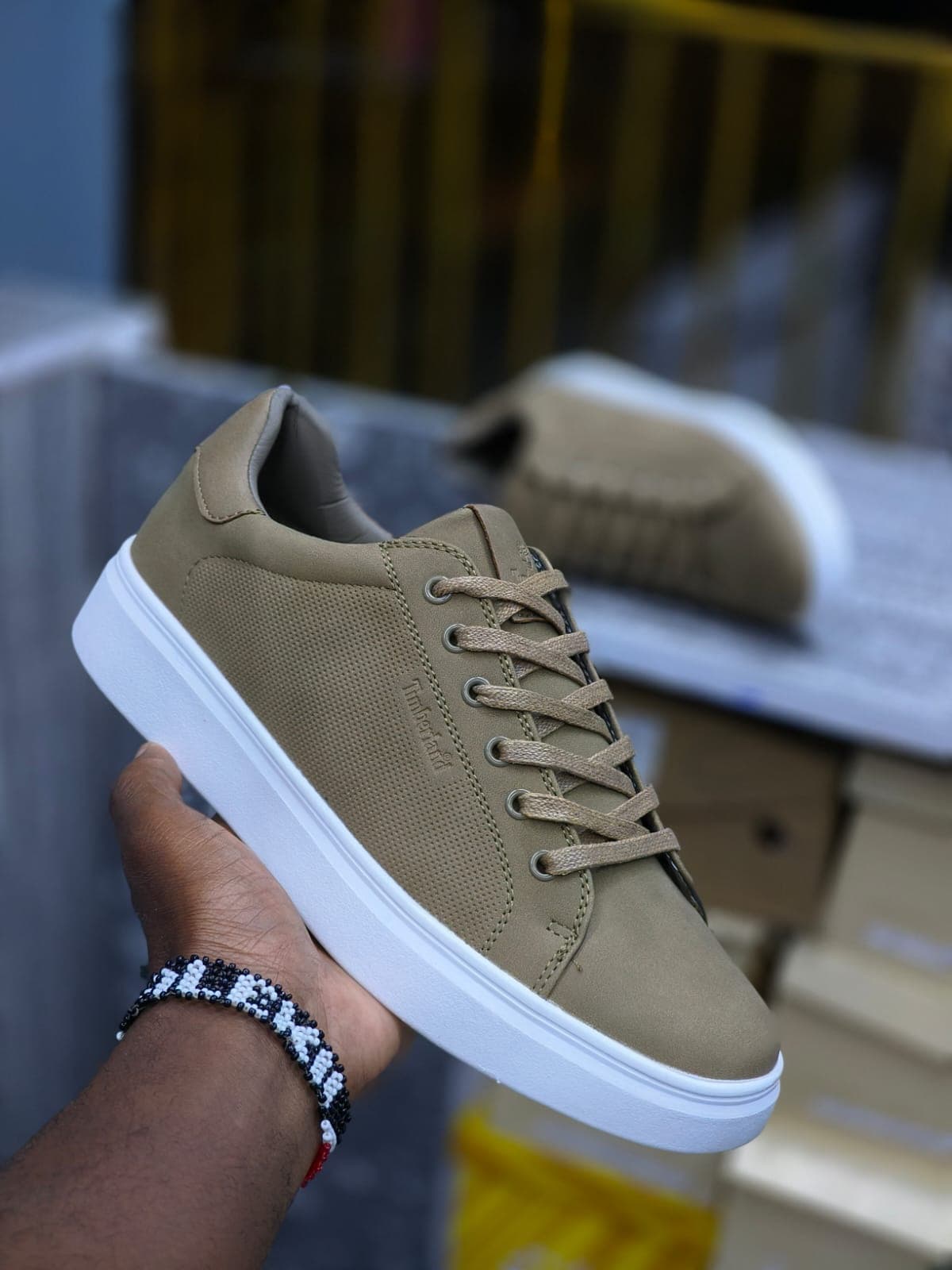 Sand Beige sneaker shoe for men — Beige Court Timberland Sneaker