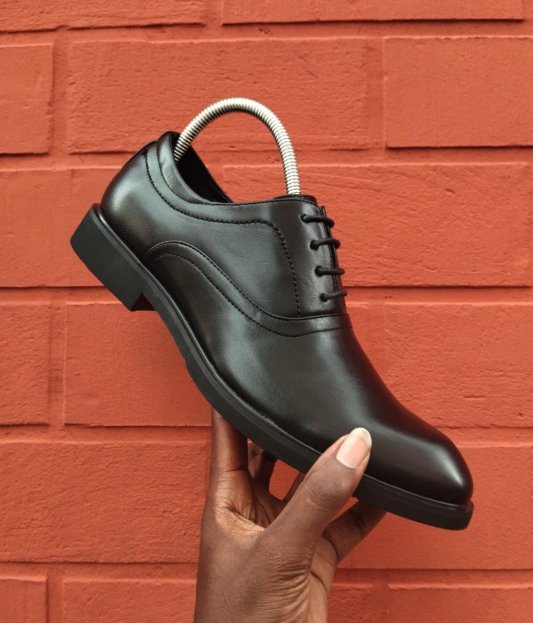 Jet Black oxford shoe for men — Black Panel Oxford