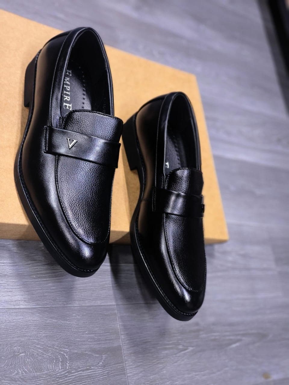 Jet Black loafer shoe for men — Black Strap Loafer