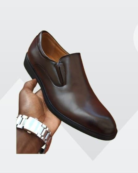 Chestnut Brown slip-on shoe for men — Coffee Formal Slip-On
