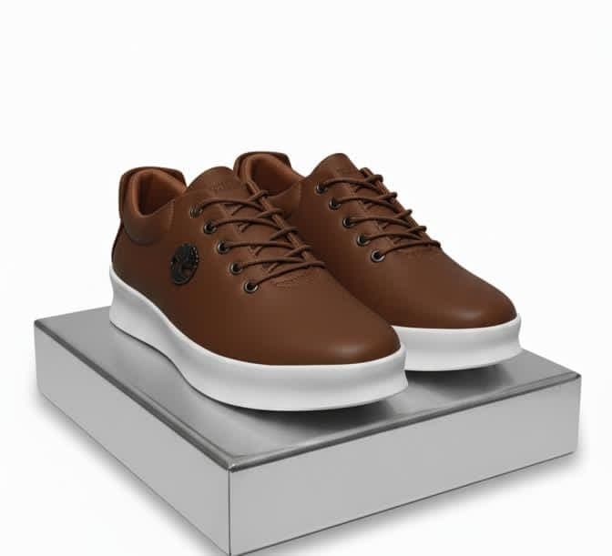 Coffee Brown / White Sole sneaker shoe for men — Coffee Laced Timbeland Court Sneaker