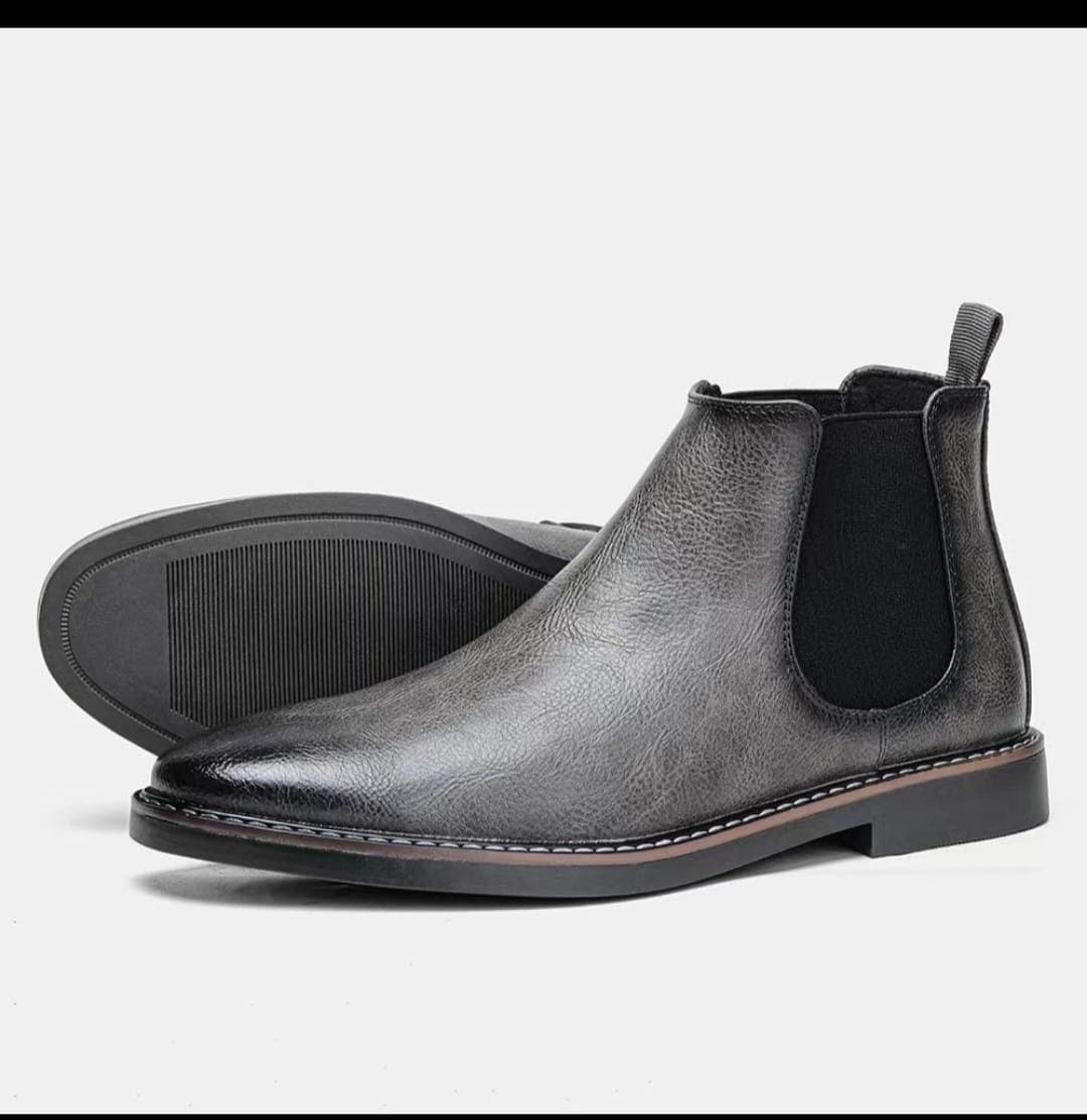 Stone Grey boot shoe for men — Grey Chelsea Boot