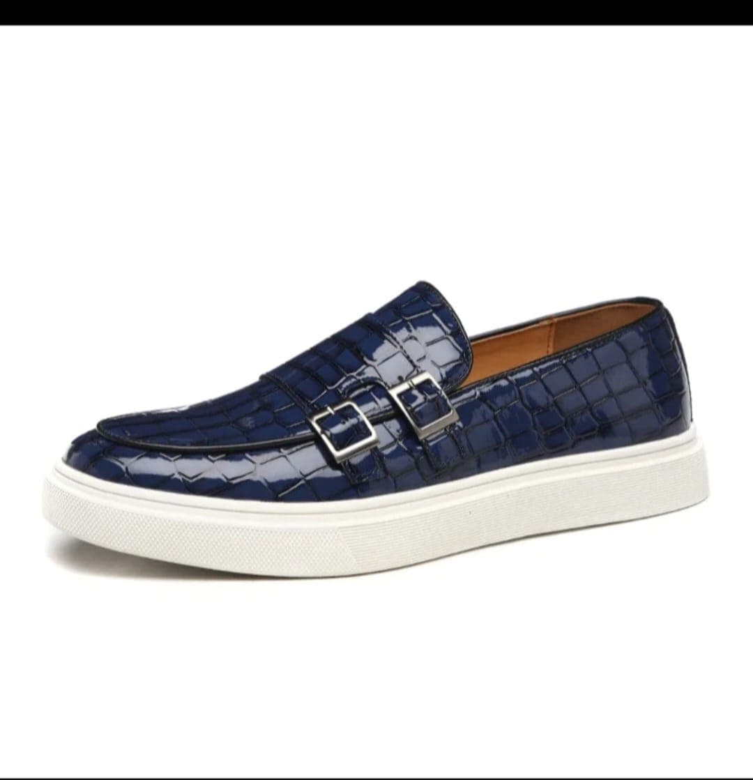 Navy loafer shoe for men — Navy Croc Loafer