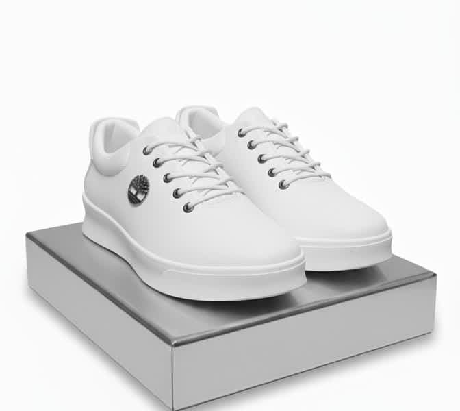 White / Black Quarter sneaker shoe for men — White Laced Timberland Court Sneaker